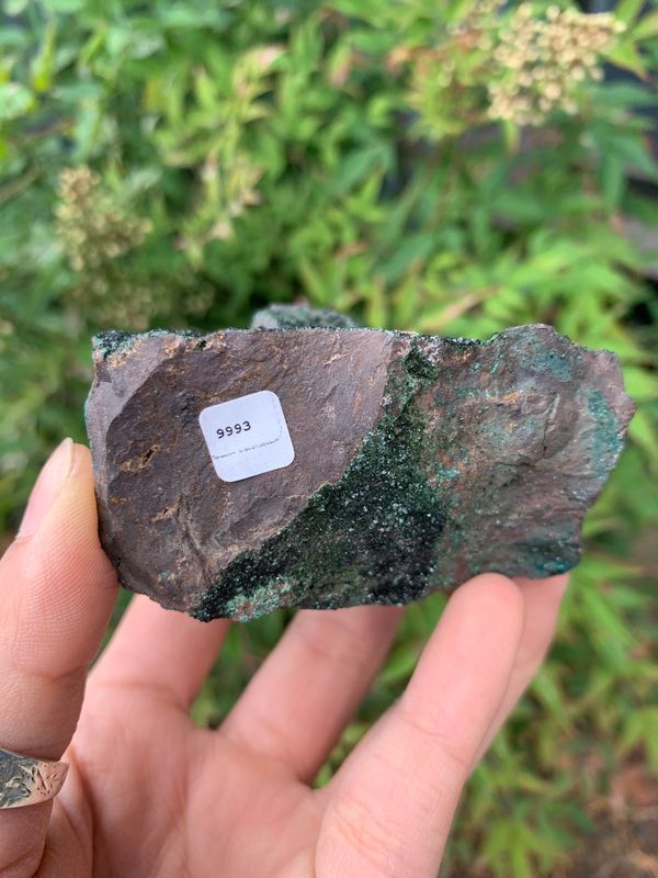 Natural Rare Copper Phosphate Libethenite on Dolomite Clusters