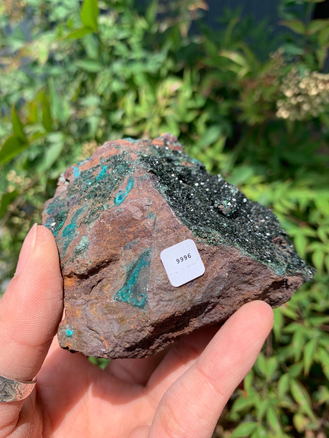 Natural Rare Copper Phosphate Libethenite on Dolomite Clusters