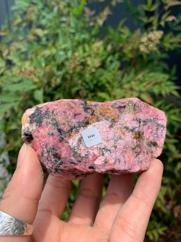 Natural Cobbed Rhodonite, Quartz and Chromite Rough