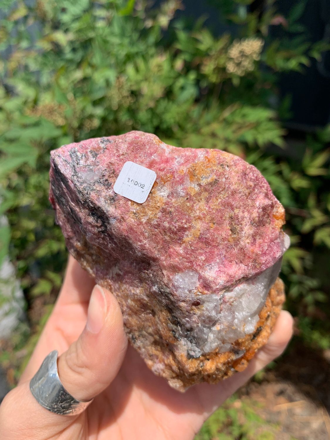 Natural Cobbed Rhodonite, Quartz and Chromite Rough