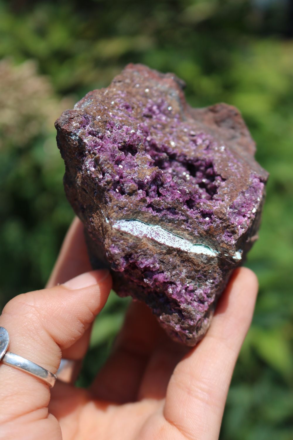 Natural Salrose Pink with Malachite