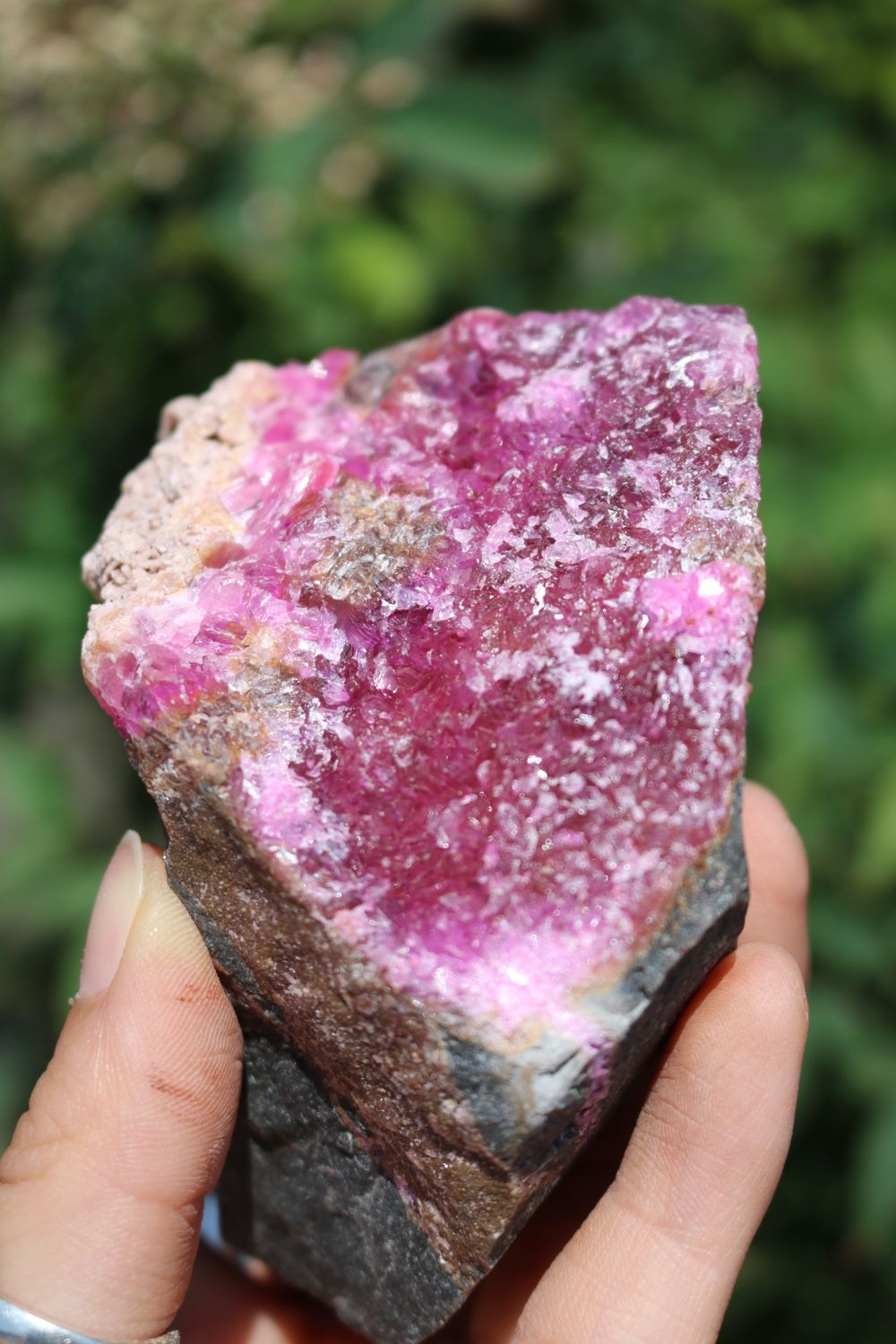 Natural Salrose Pink with Malachite