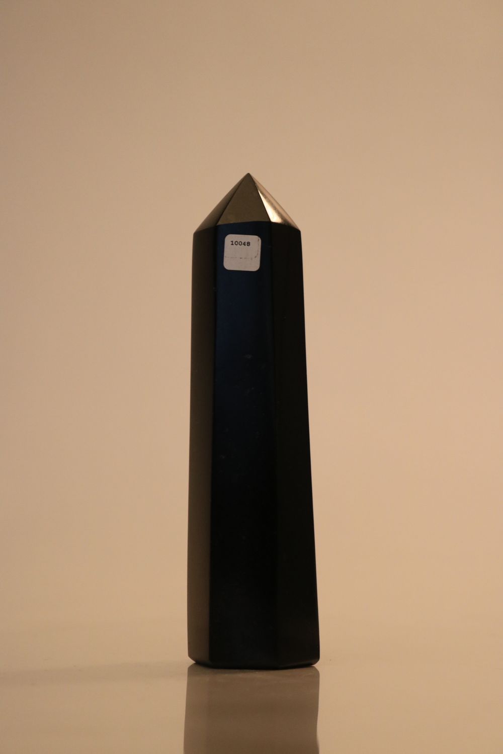 Polished Pitch Black Basalt Points/Prisms