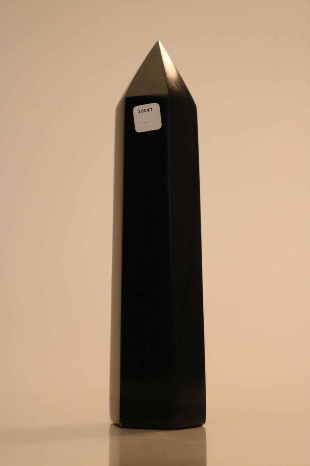 Polished Pitch Black Basalt Points/Prisms
