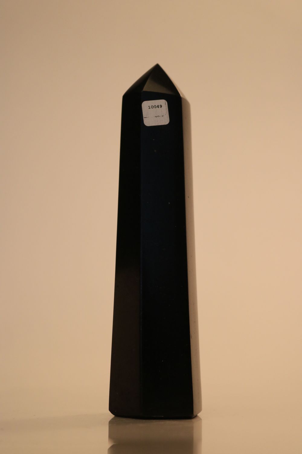 Polished Pitch Black Basalt Points/Prisms
