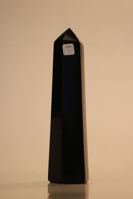 Polished Pitch Black Basalt Points/Prisms