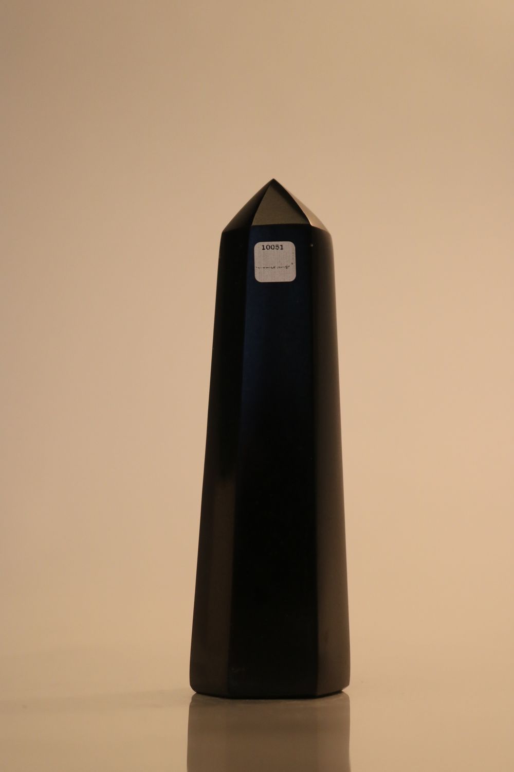Polished Pitch Black Basalt Points/Prisms