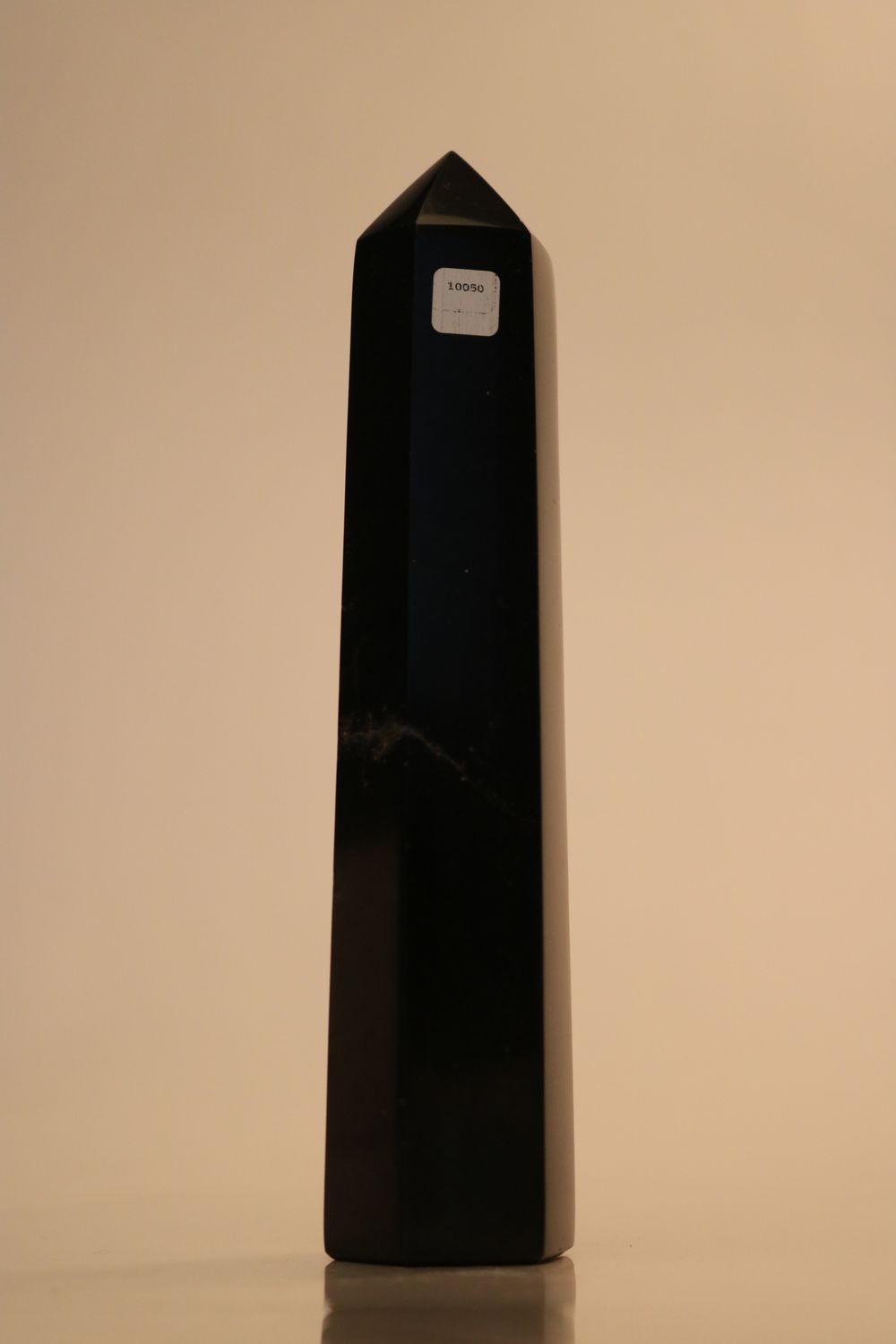 Polished Pitch Black Basalt Points/Prisms