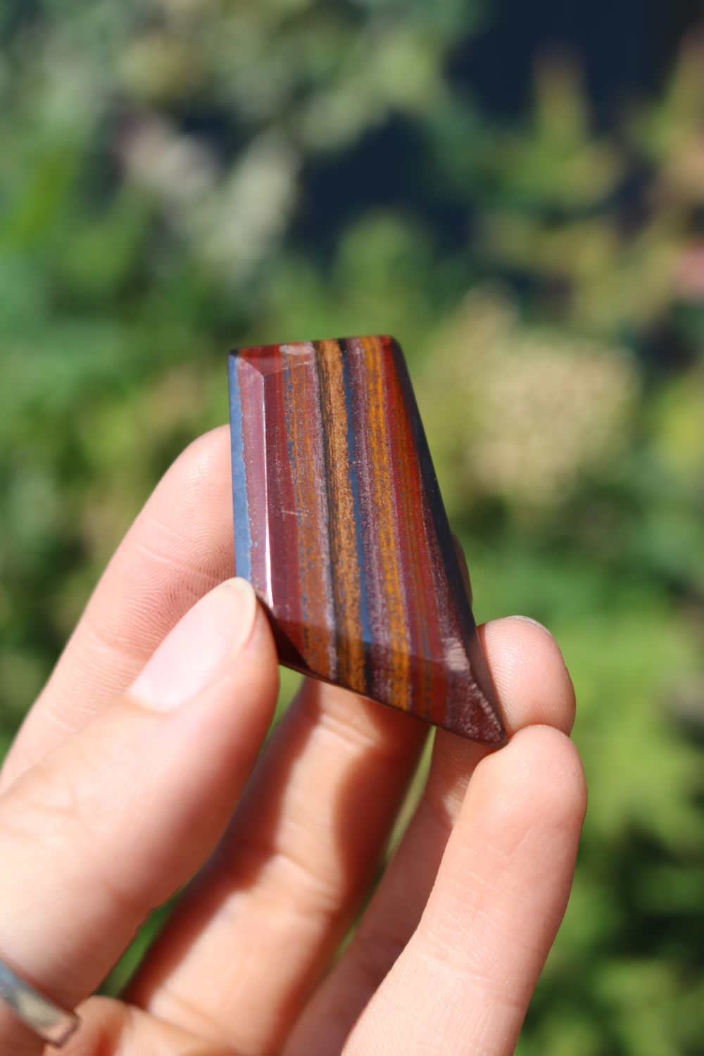 Polished Banded Tiger Iron Muggle Stone Jewerly Freeform