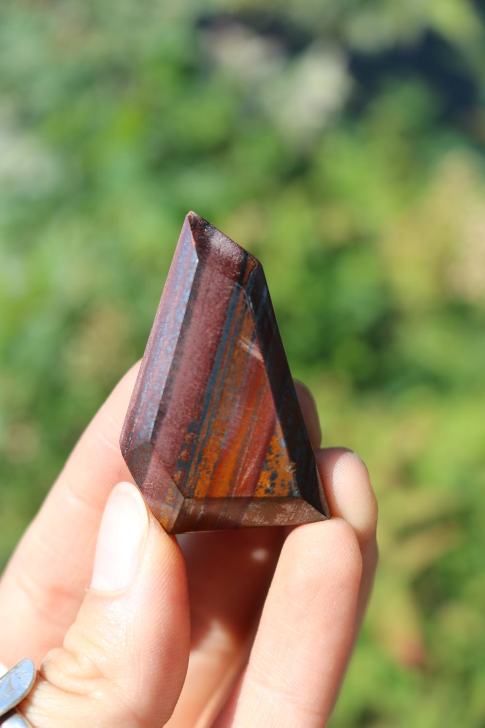 Polished Banded Tiger Iron Muggle Stone Jewerly Freeform