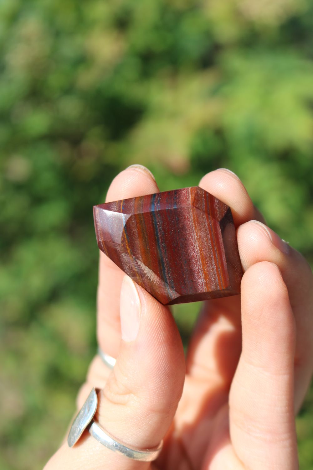 Polished Banded Tiger Iron Muggle Stone Jewerly Freeform