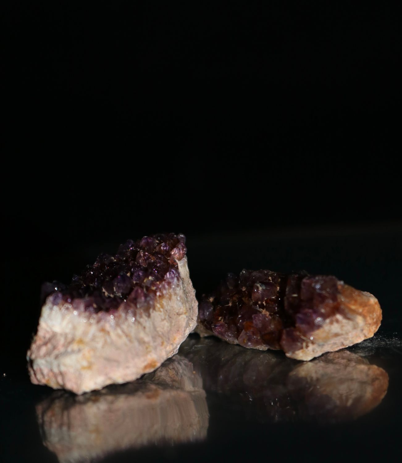 Natural Small Dark Amethyst Clusters
