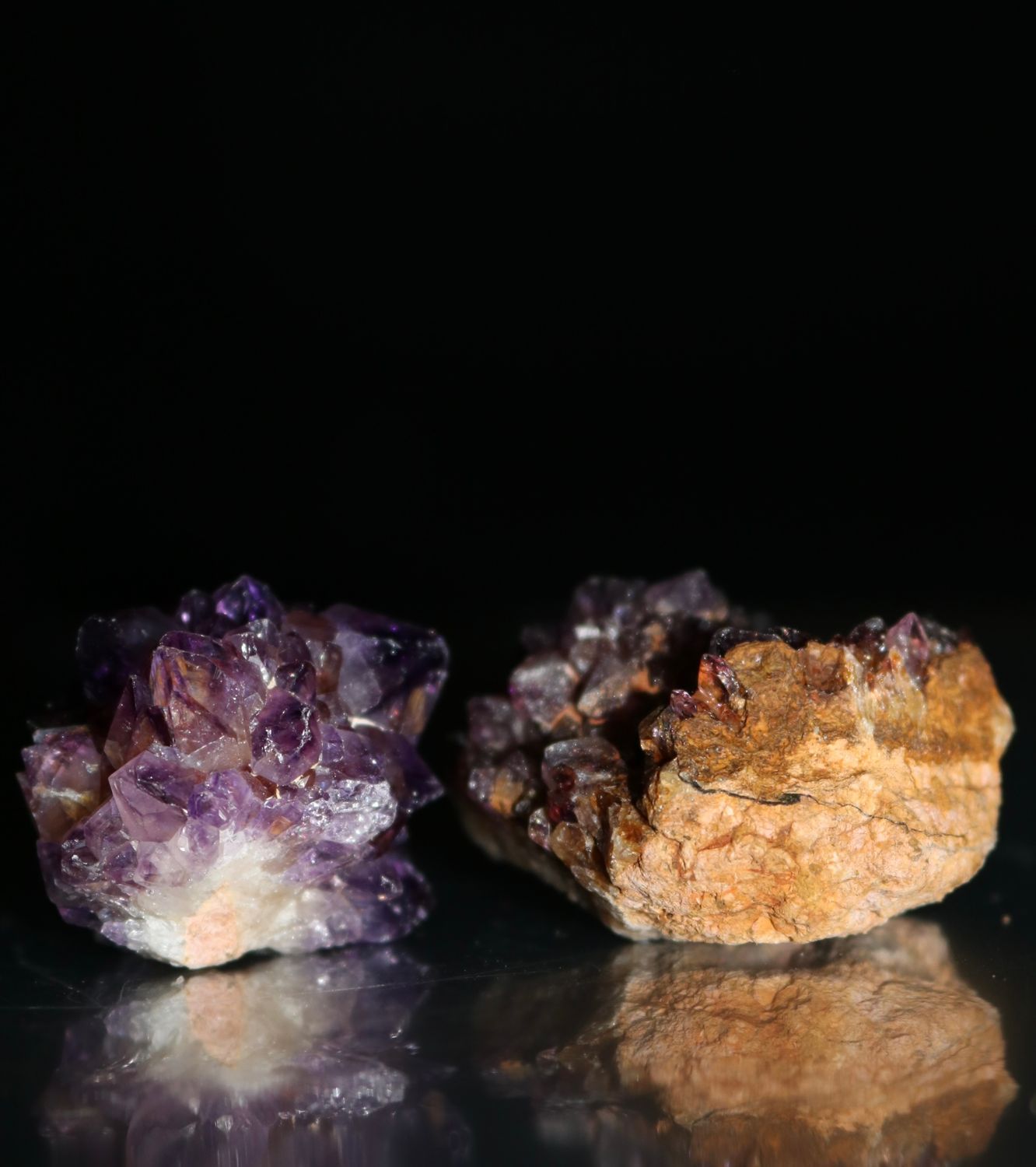 Natural Small Dark Amethyst Clusters