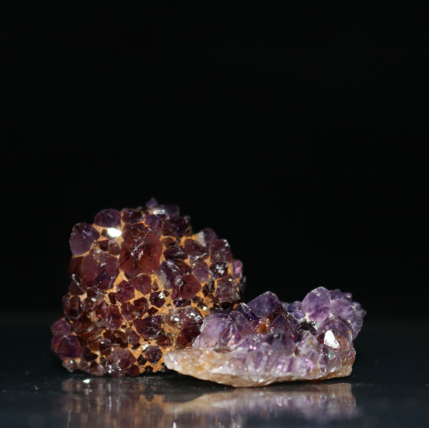 Natural Small Dark Amethyst Clusters