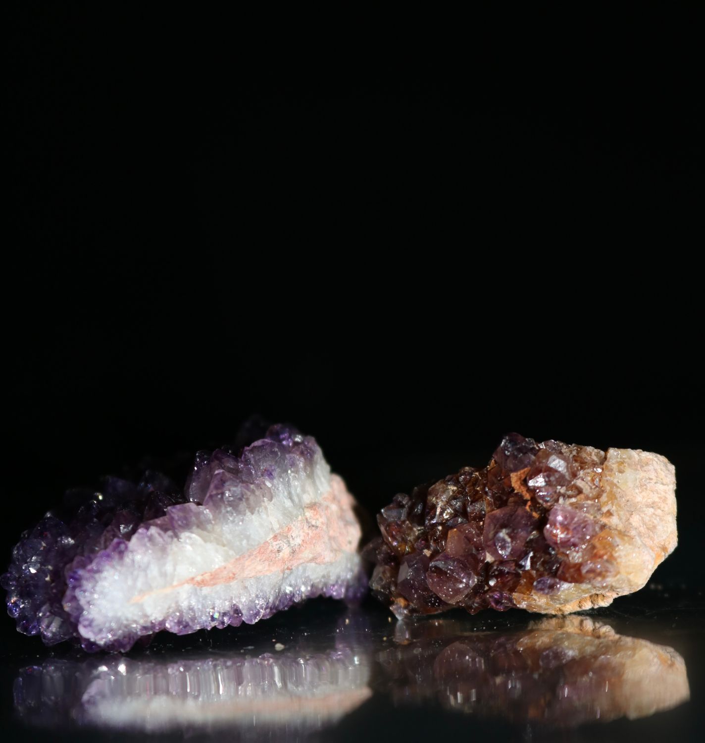 Natural Small Dark Amethyst Clusters