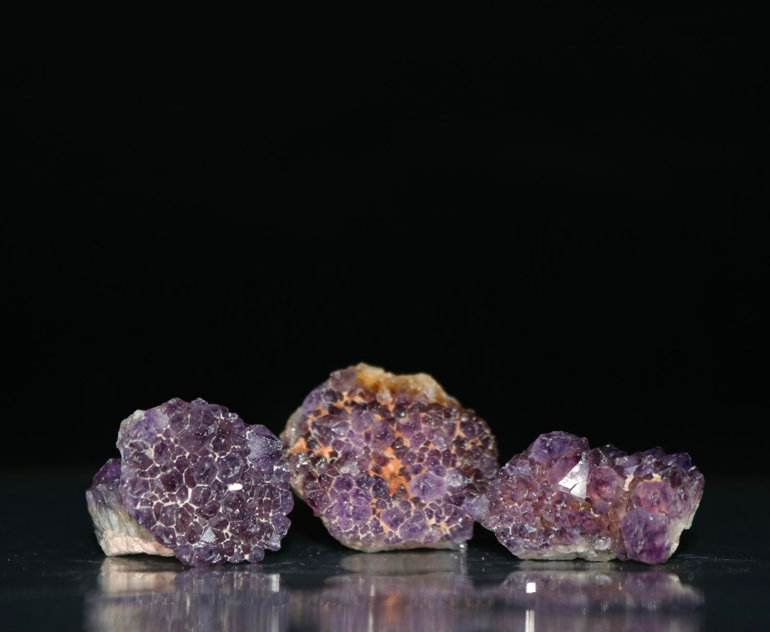 Natural Small Dark Amethyst Clusters