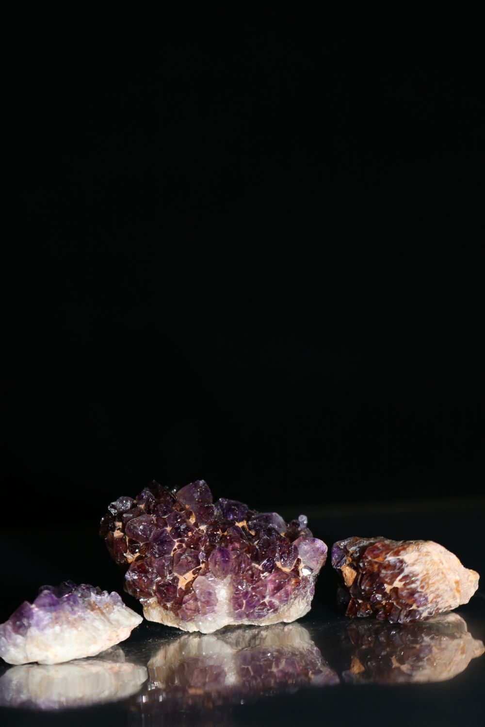 Natural Small Dark Amethyst Clusters