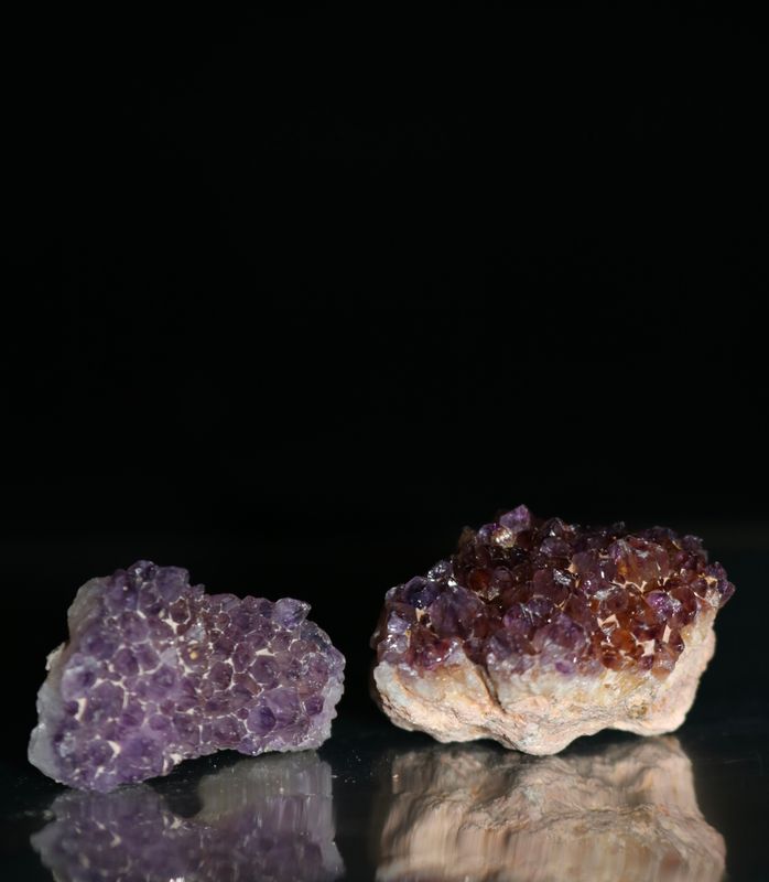 Natural Small Dark Amethyst Clusters