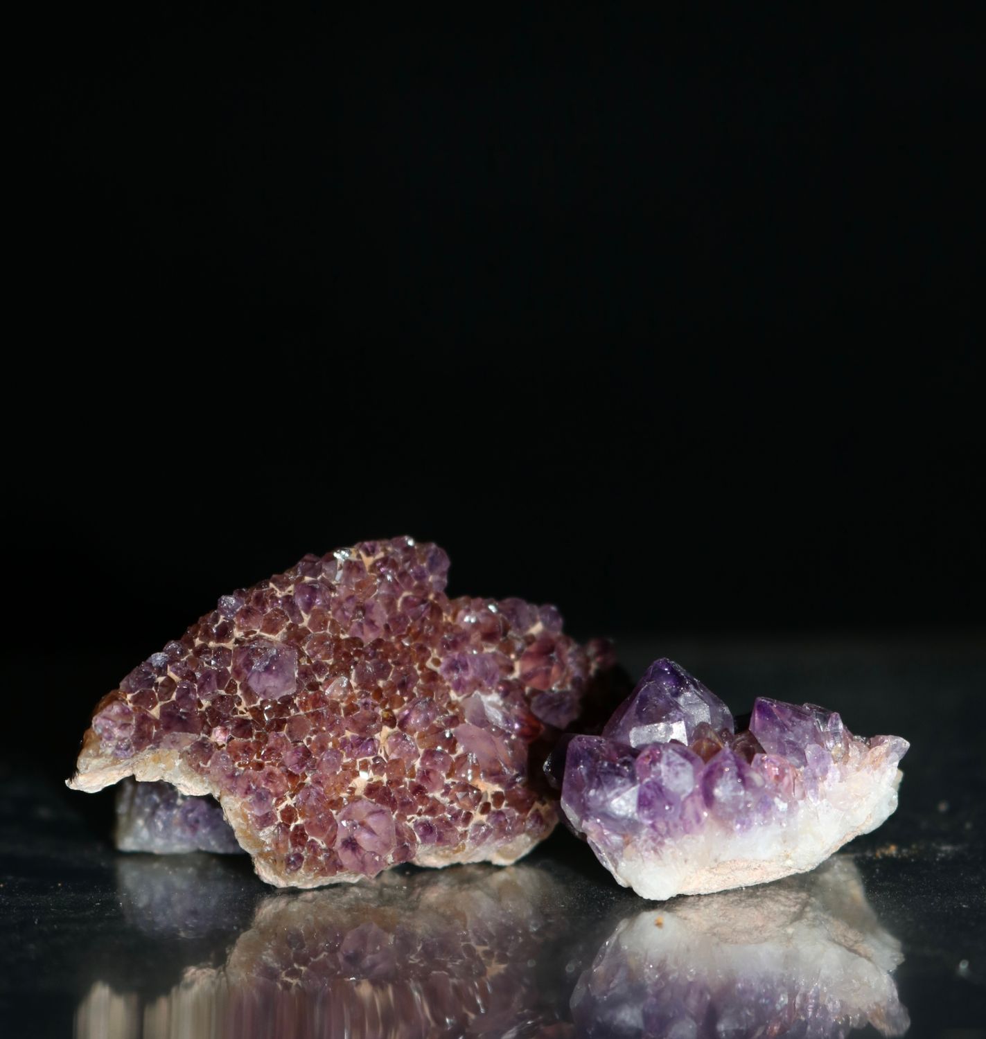 Natural Small Dark Amethyst Clusters