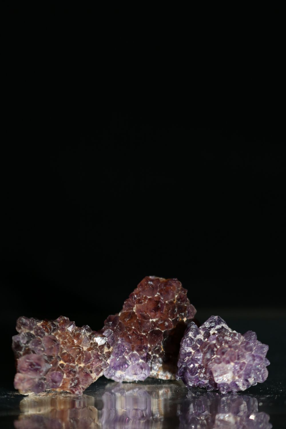 Natural Small Dark Amethyst Clusters