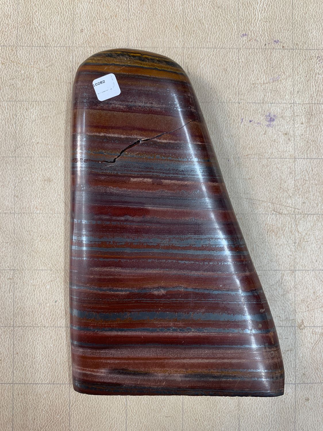 Polished Branded Tiger Iron Stone Standing Freeform