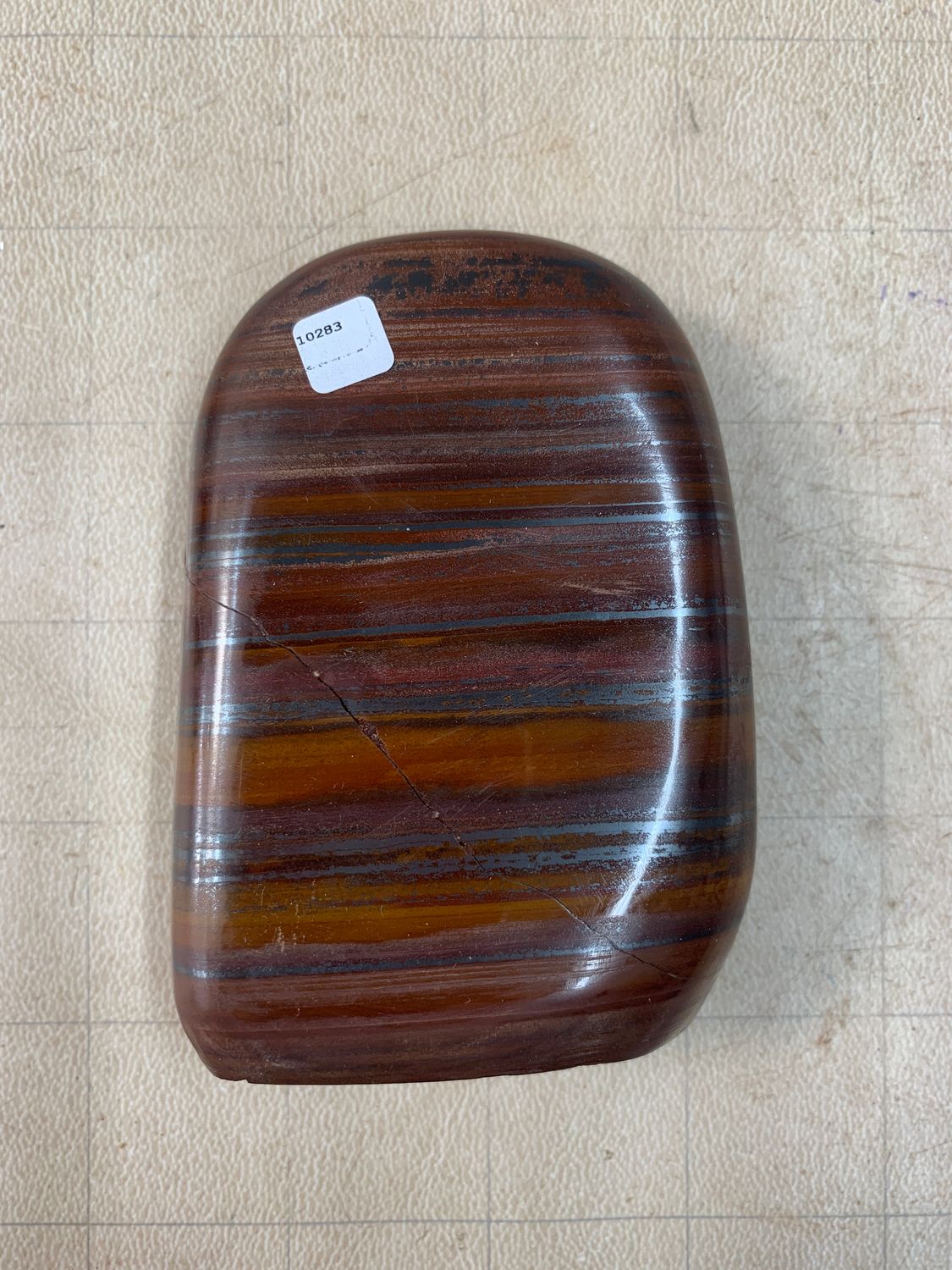 Polished Branded Tiger Iron Stone Standing Freeform