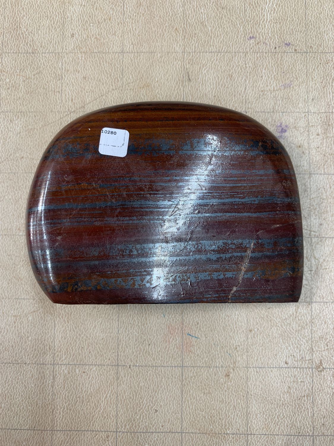 Polished Branded Tiger Iron Stone Standing Freeform