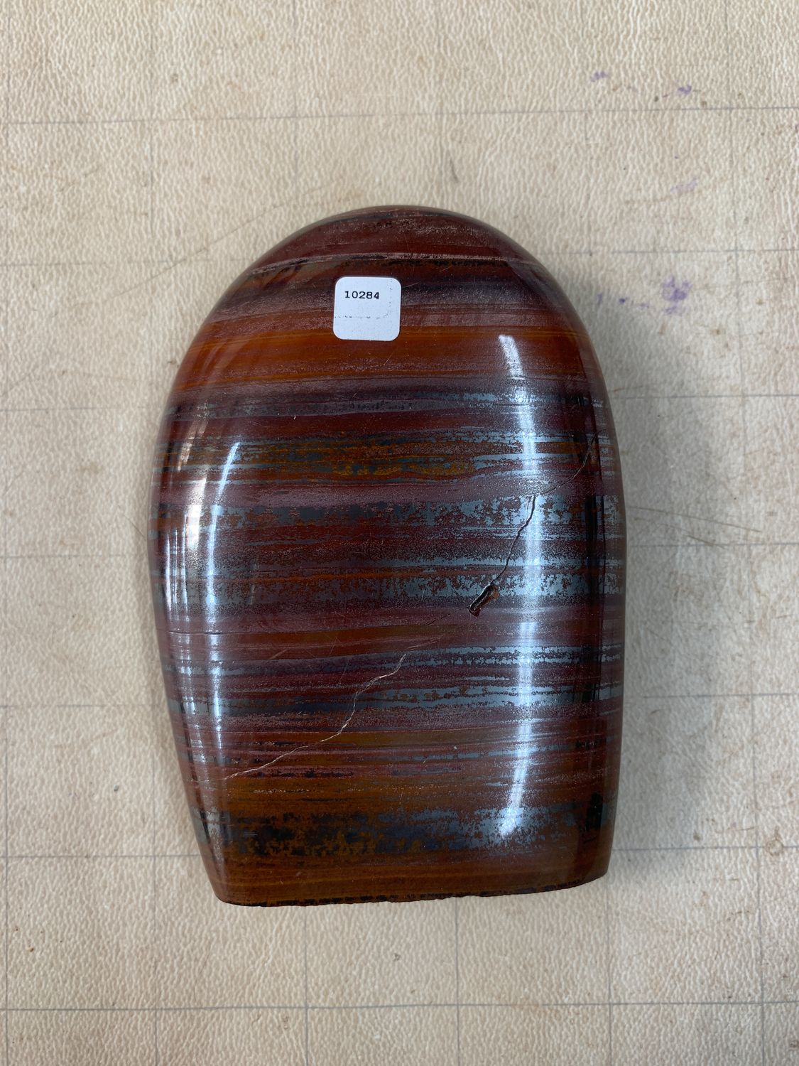 Polished Branded Tiger Iron Stone Standing Freeform