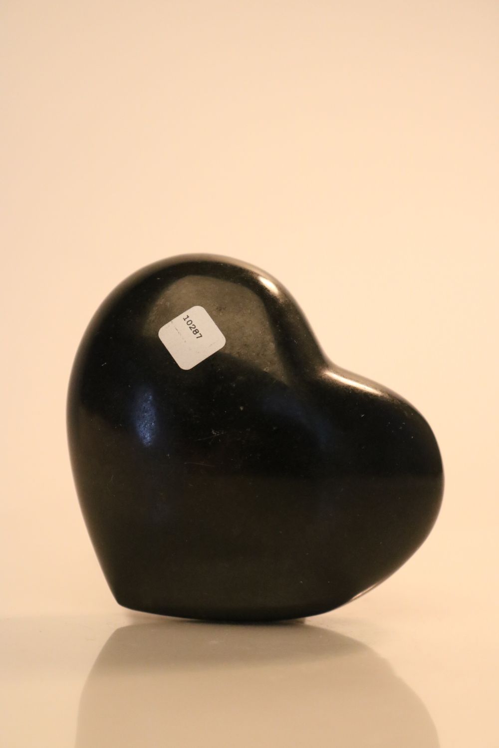 Polished Black Basalt Hearts