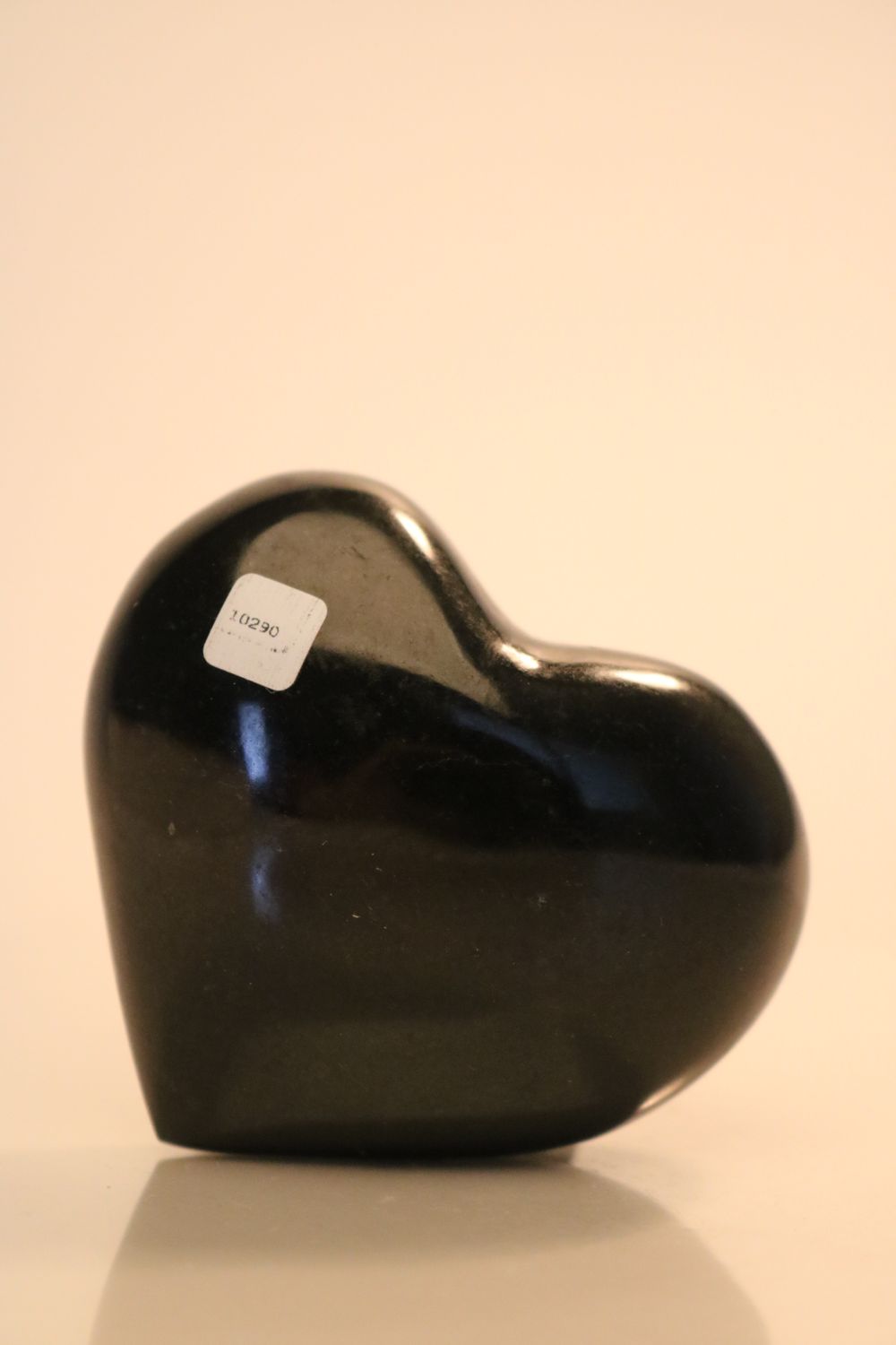 Polished Black Basalt Hearts
