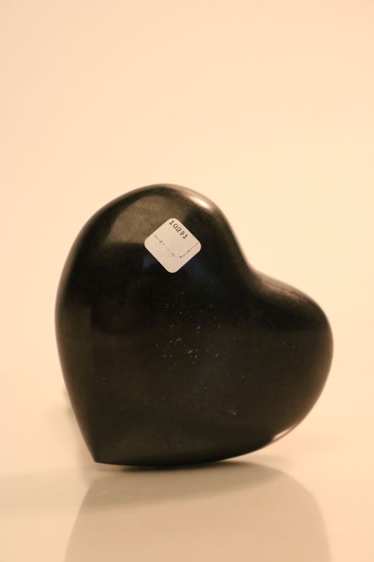 Polished Black Basalt Hearts