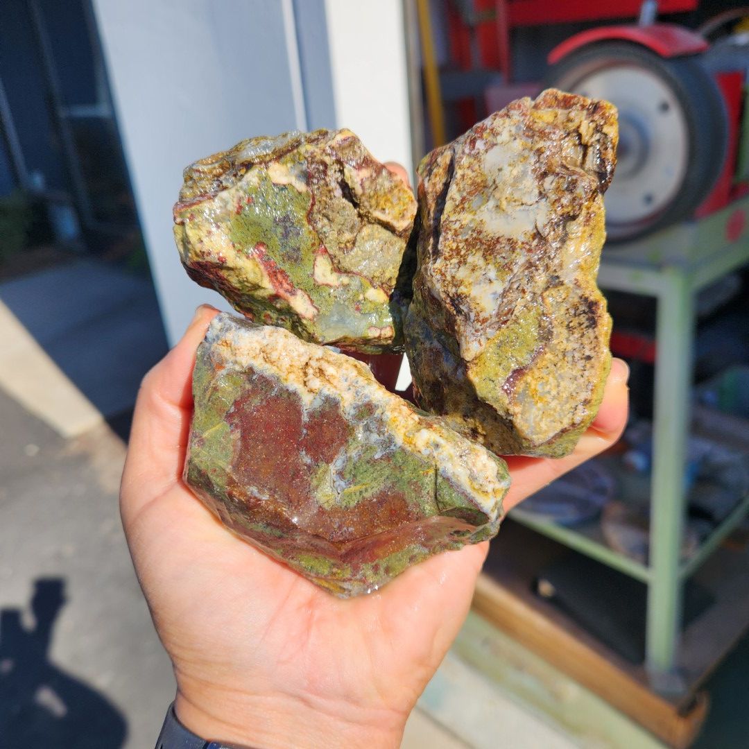 Indonesian Moss Agate Rough Lot