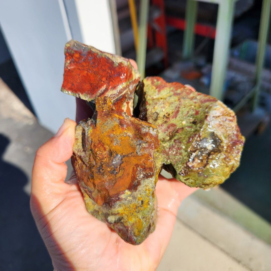 Indonesian Moss Agate Rough Lot