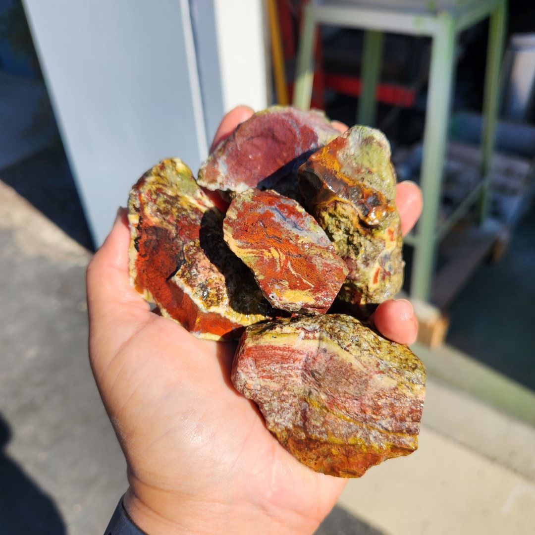 Indonesian Moss Agate Rough Lot