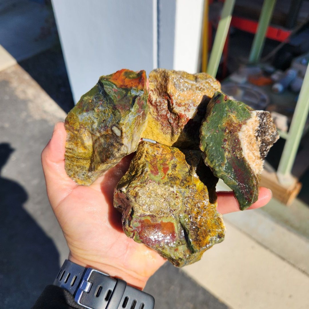 Indonesian Moss Agate Rough Lot