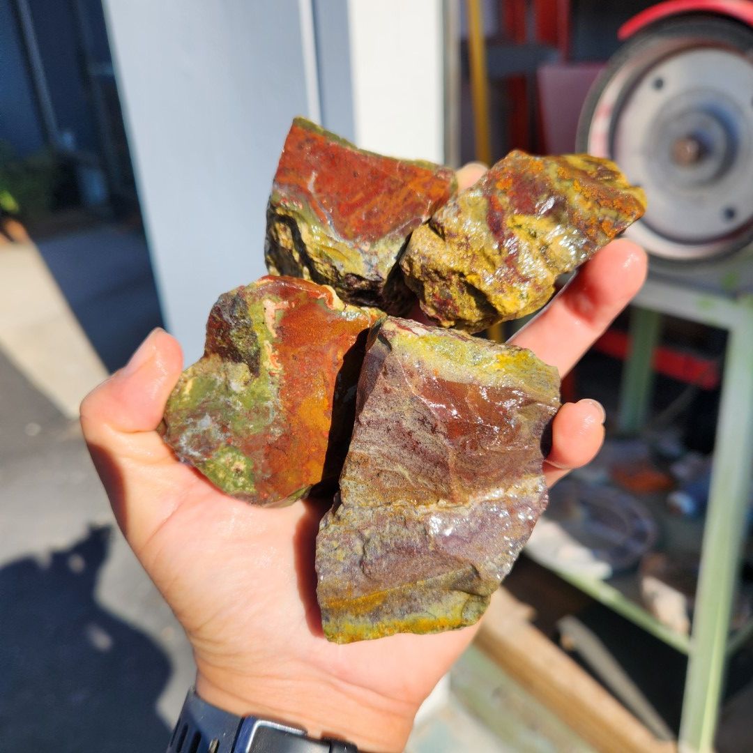 Indonesian Moss Agate Rough Lot