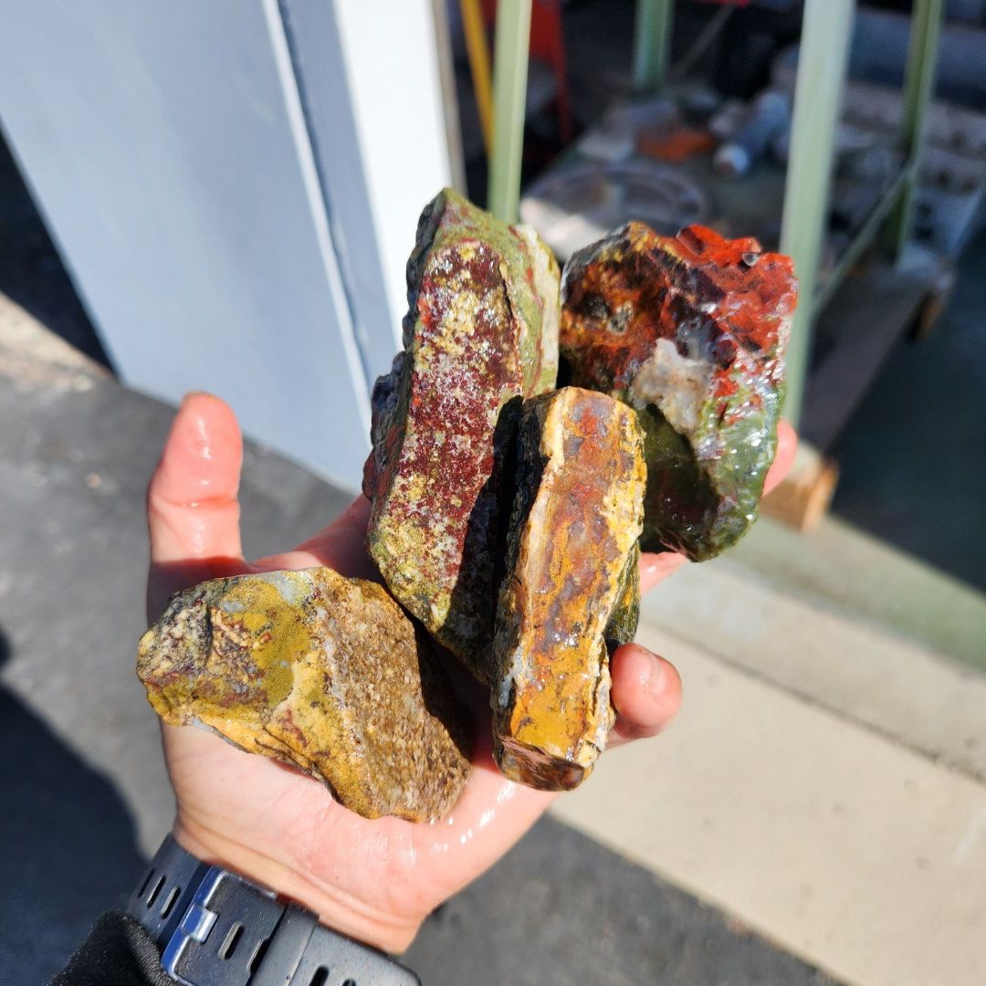 Indonesian Moss Agate Rough Lot