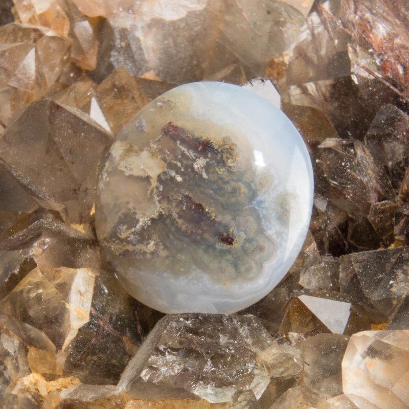 Indonesian Moss Agate Cabochon