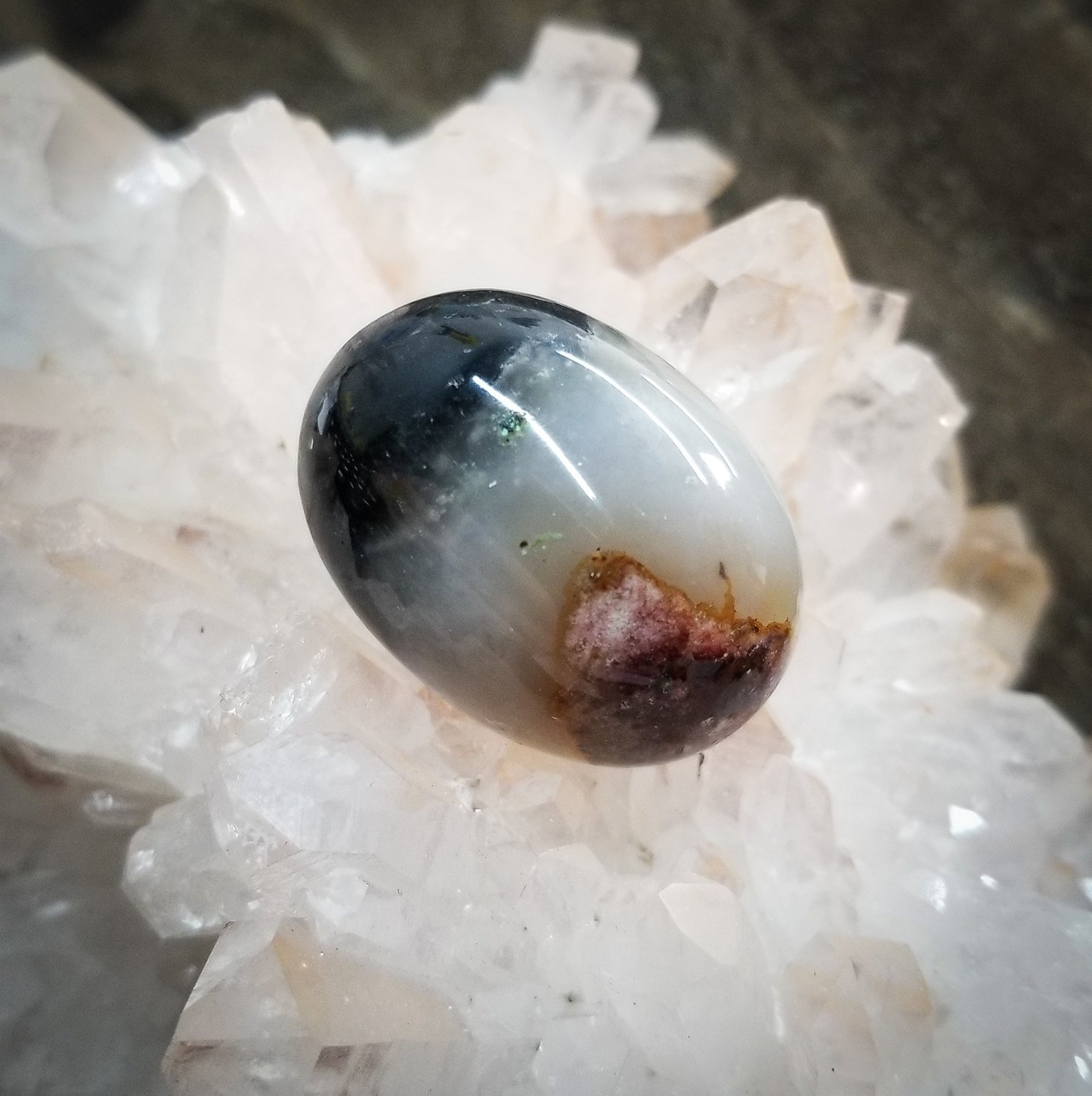 Indonesian Moss Agate Cabochon