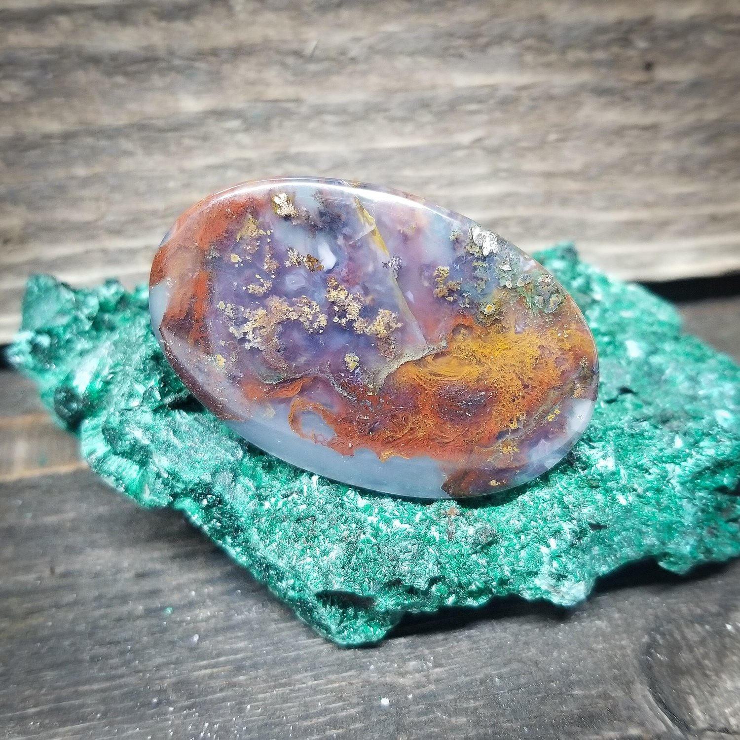 Indonesian Moss Agate Cabochons - Jewelry Making Materials - Agate