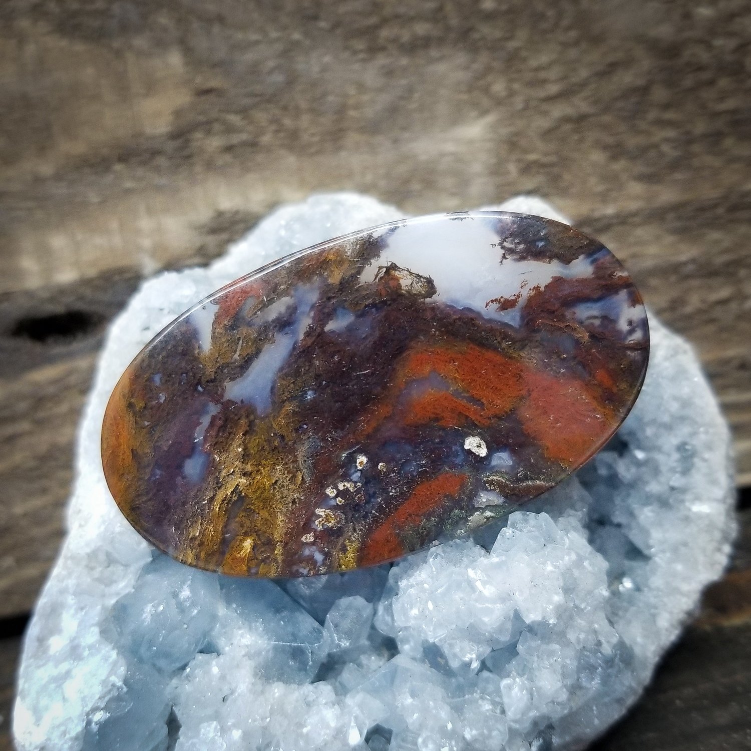 Indonesian Moss Agate Cabochon