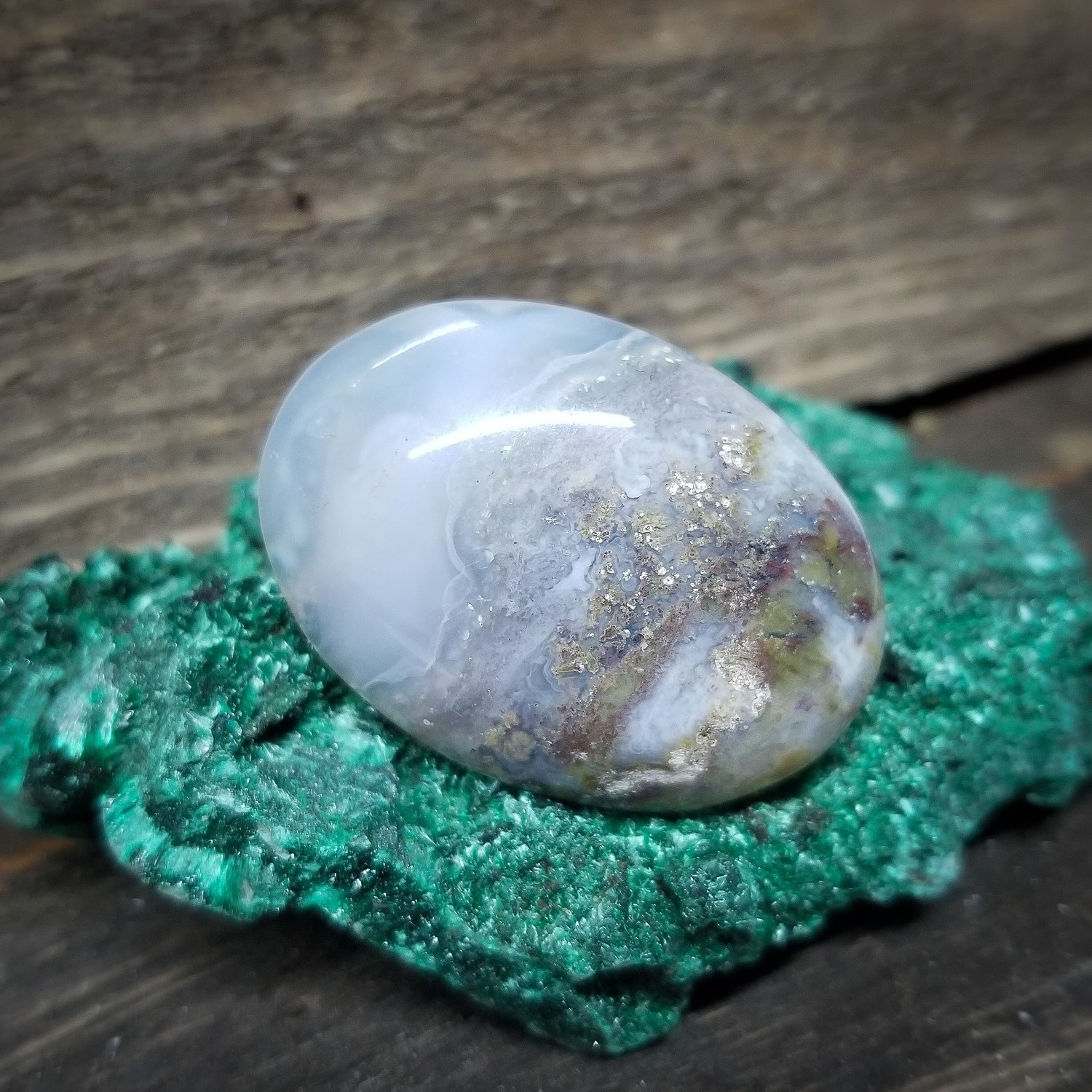 Indonesian Moss Agate Cabochon - Gemstones - Jewelry Making Materials