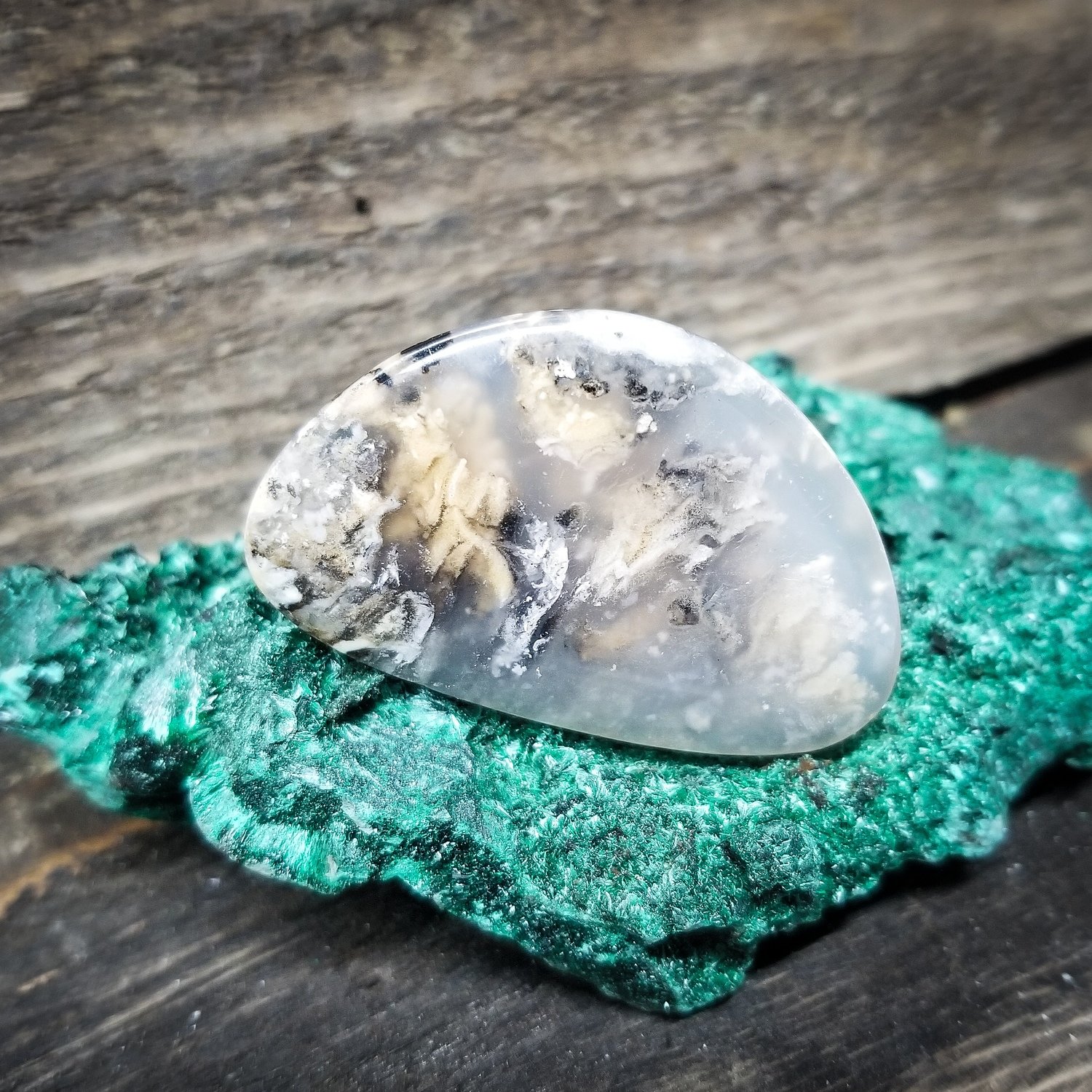 Indonesian Moss Agate Cabochon