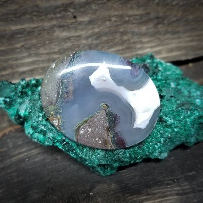 Indonesian Moss Agate Cabochon