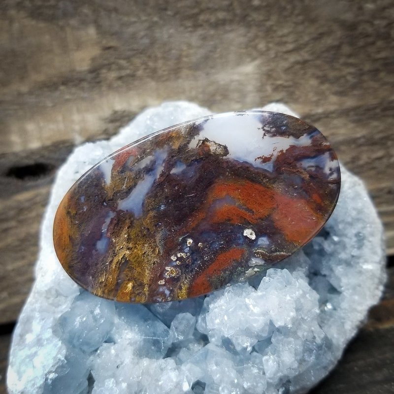 Indonesian Moss Agate Cabochon