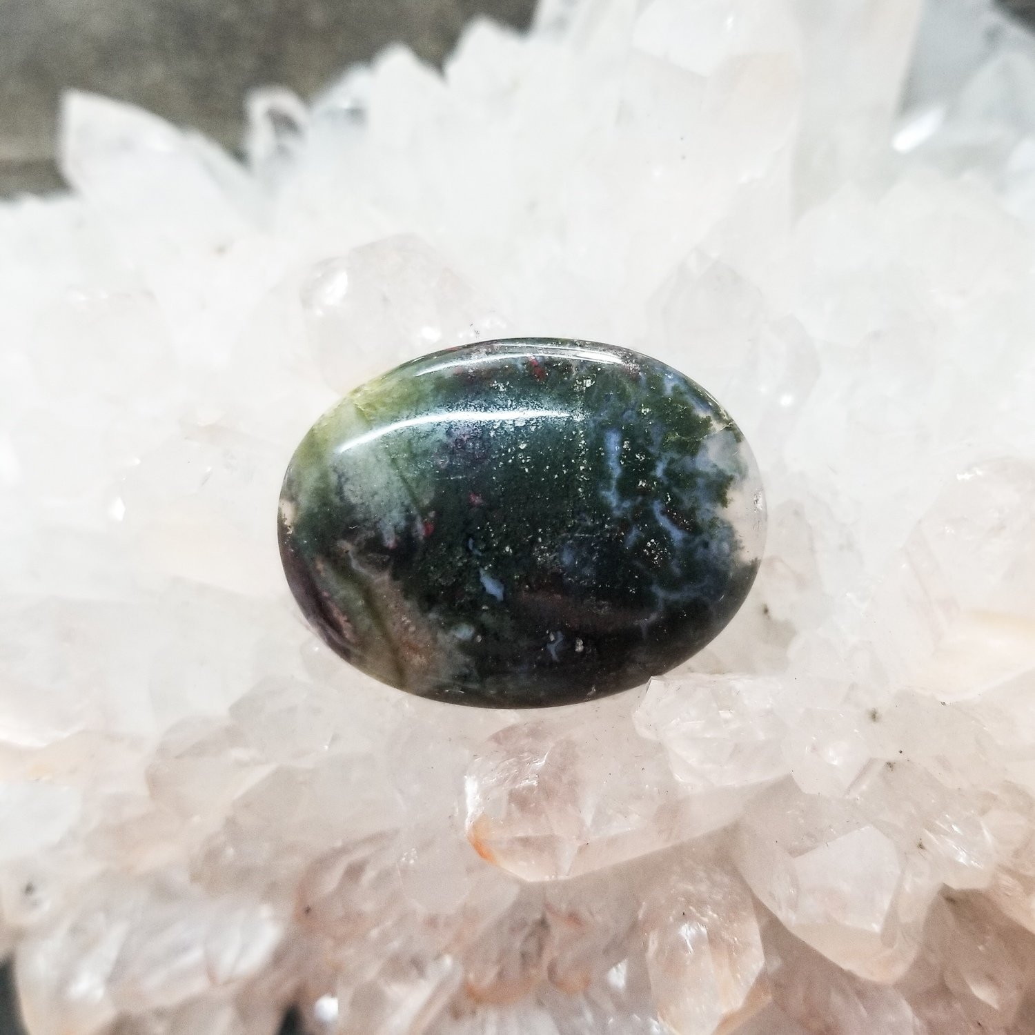 Indonesian Moss Agate Cabochon