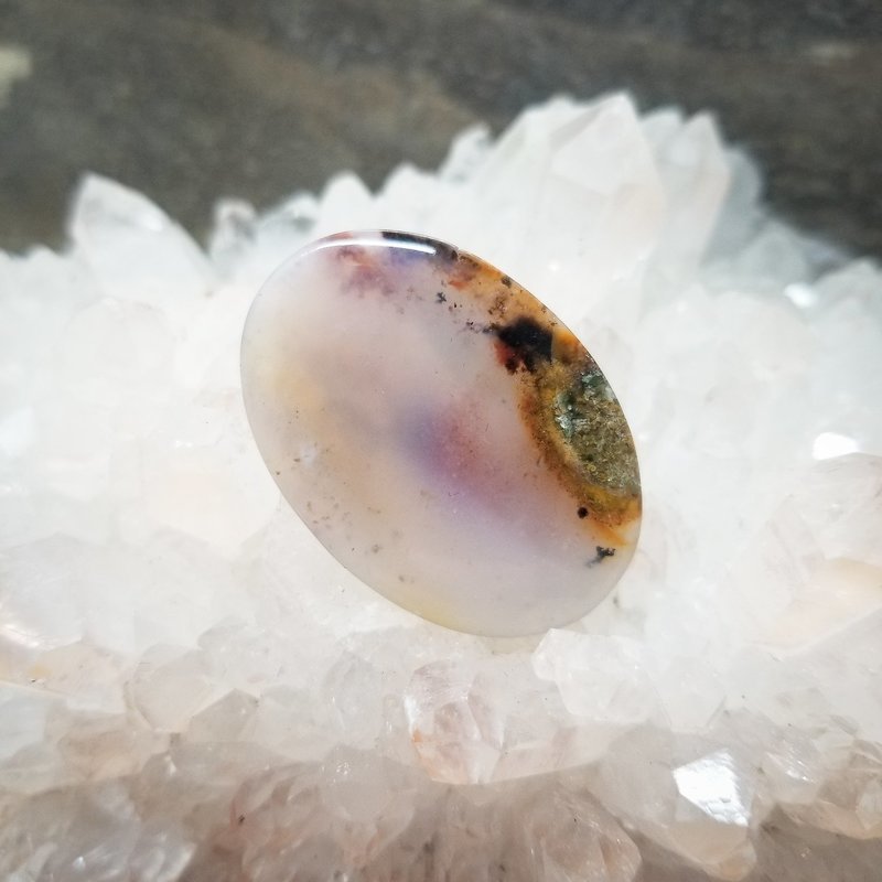 Indonesian Moss Agate Cabochon