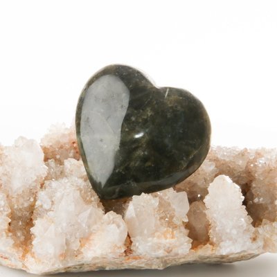 Heart Shaped Labradorite Palmstone Heart Shaped Labradorite Palmstone