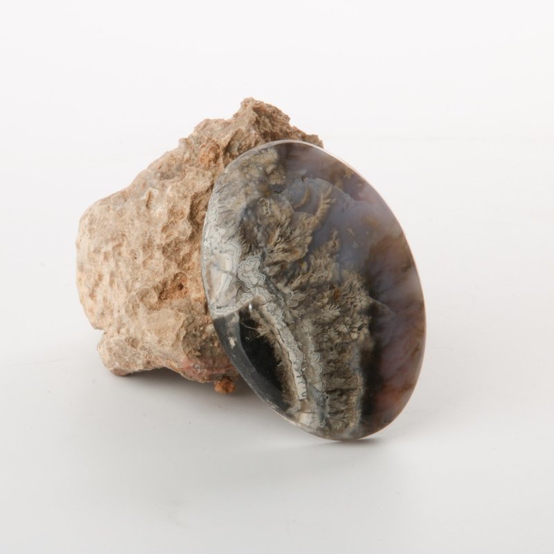 Plume Agate Cabochon