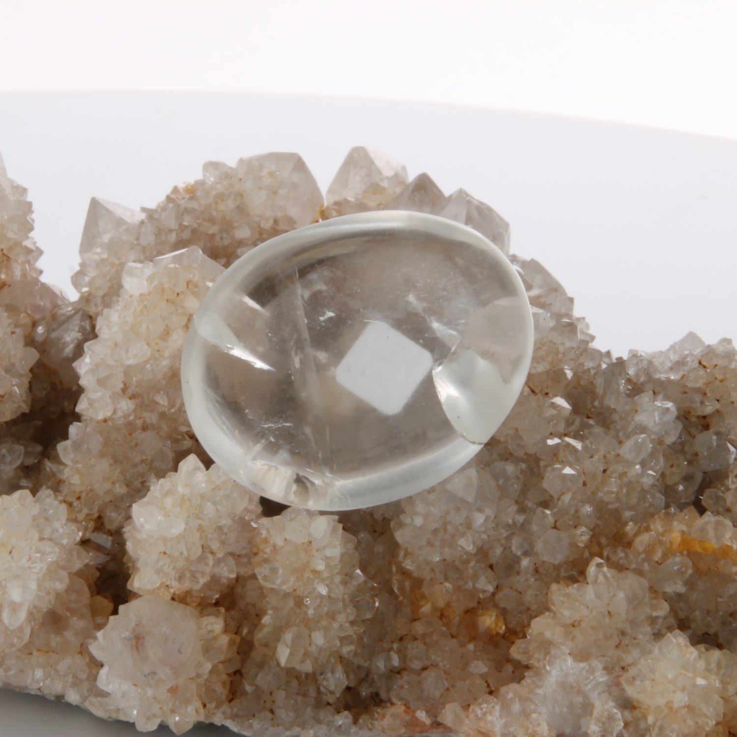 Clear Quartz Worry Stone
